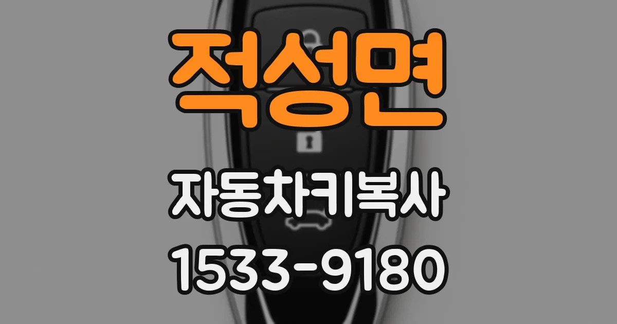 적성면 자동차키복사