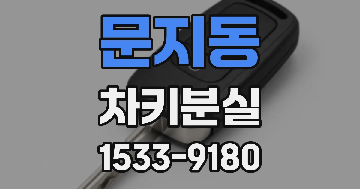 문지동 차키분실