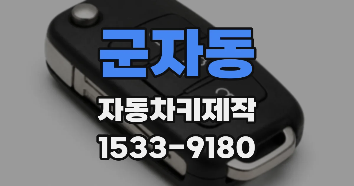 군자동 자동차키제작