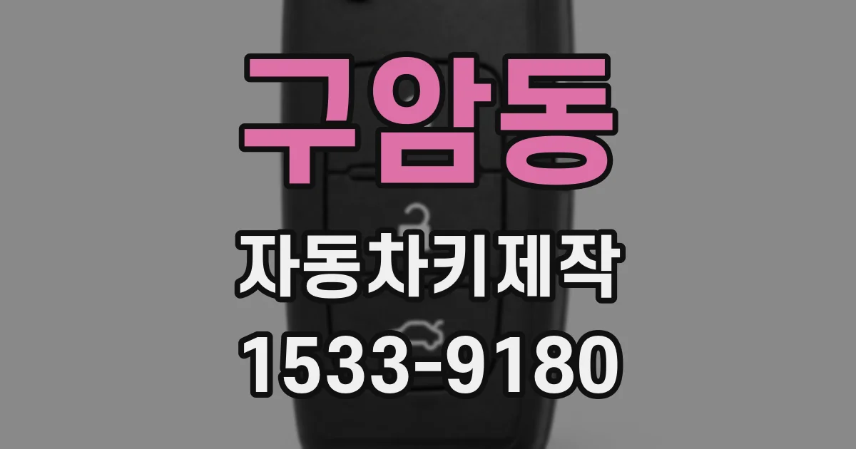 구암동 자동차키제작