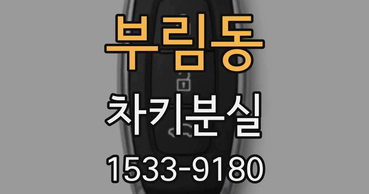 부림동 차키분실