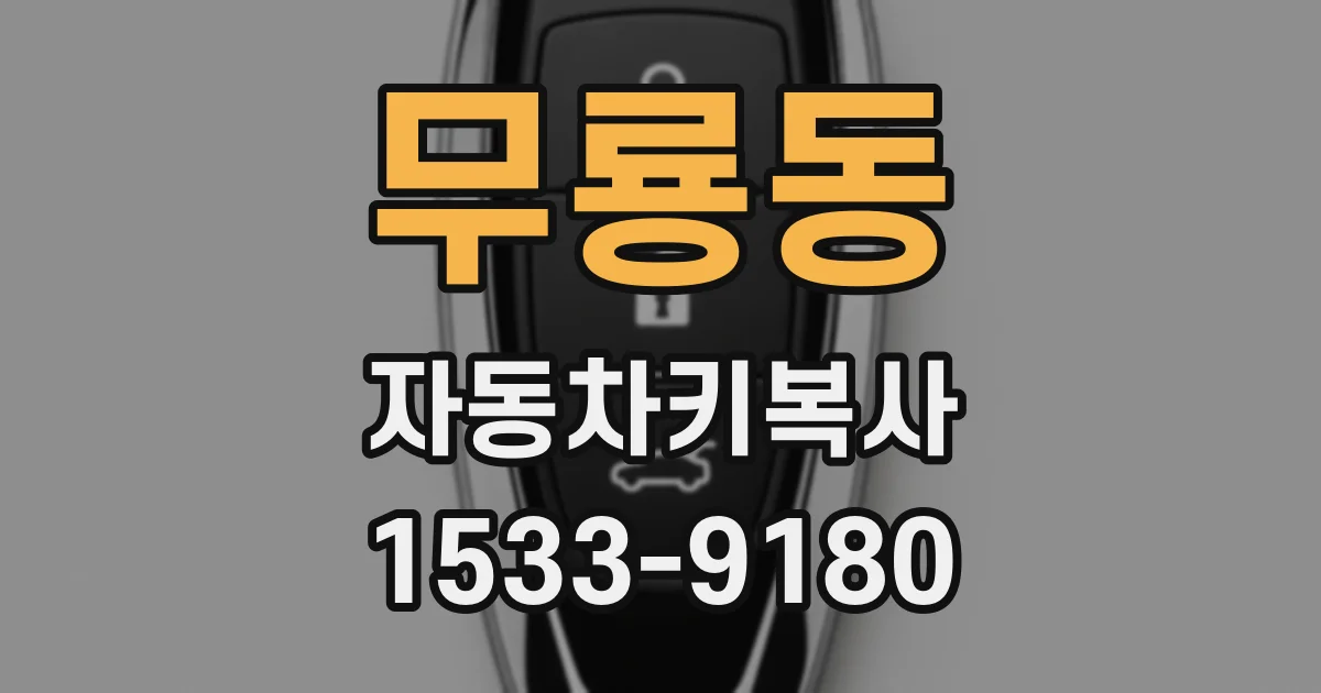 무룡동 자동차키복사