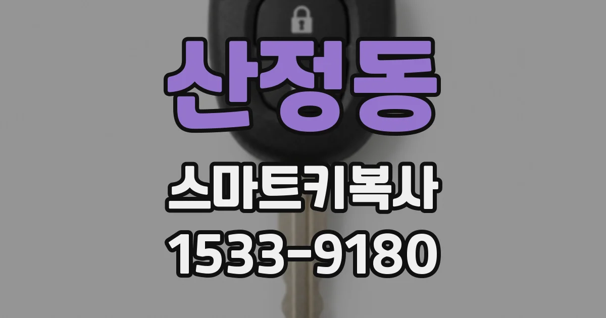산정동 스마트키복사