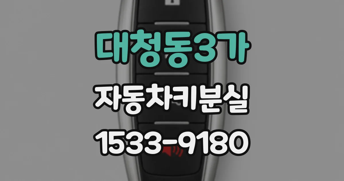 대청동3가 자동차키분실