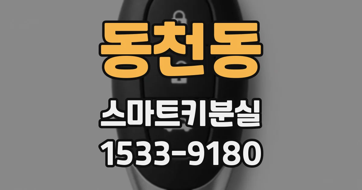 동천동 스마트키분실