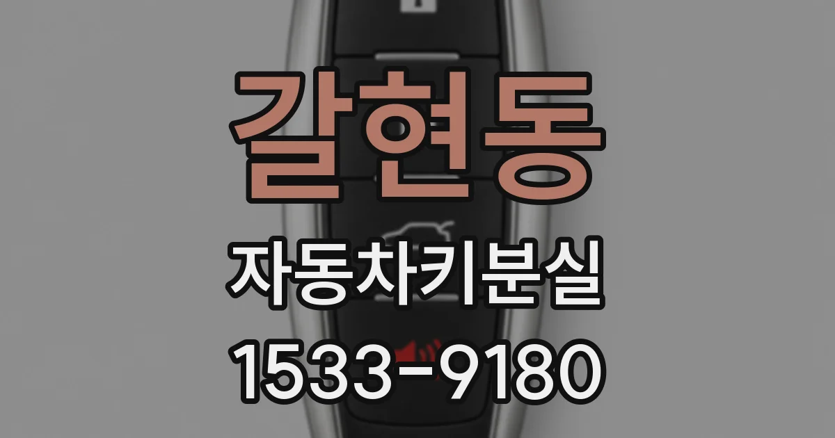갈현동 자동차키분실