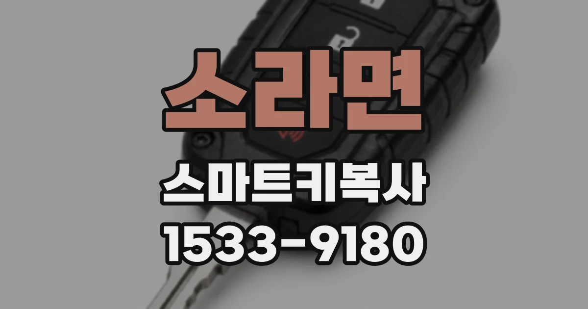 소라면 스마트키복사