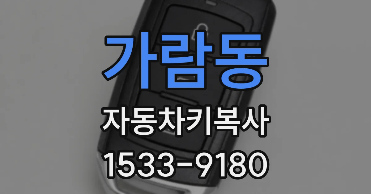 가람동 자동차키복사
