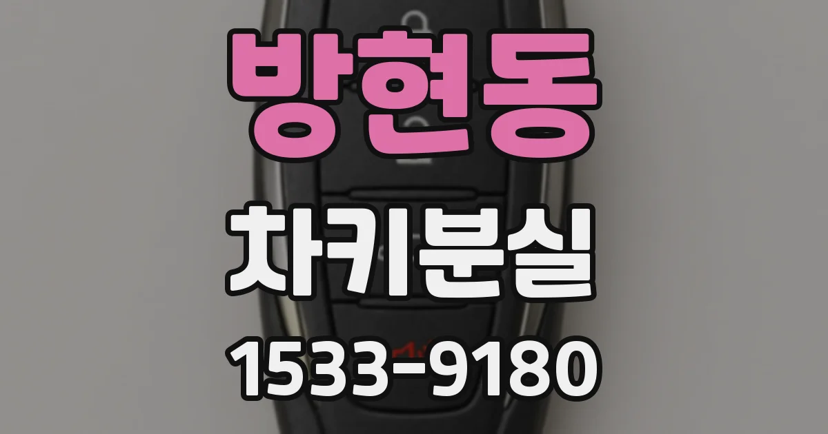 방현동 차키분실