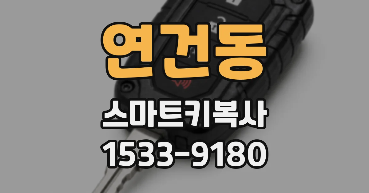 연건동 스마트키복사