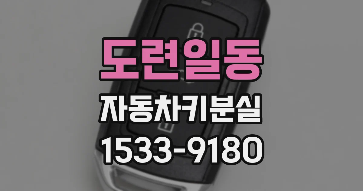 도련일동 자동차키분실