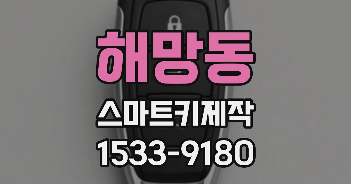 해망동 스마트키제작