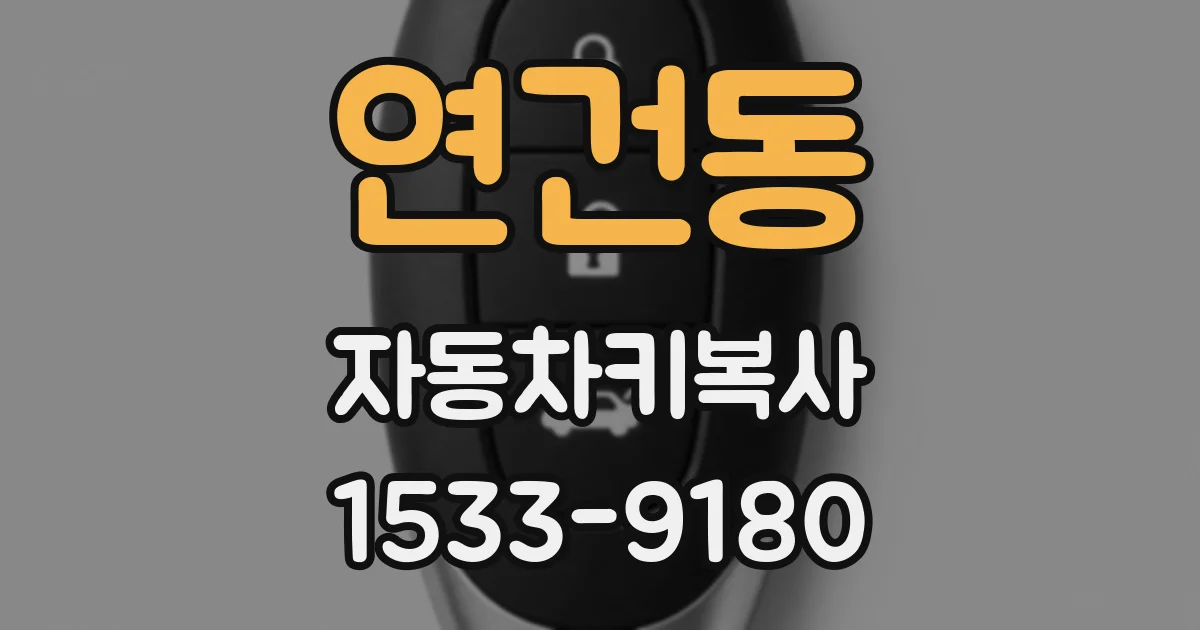 연건동 자동차키복사