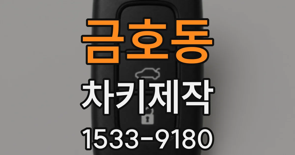 금호동 차키제작
