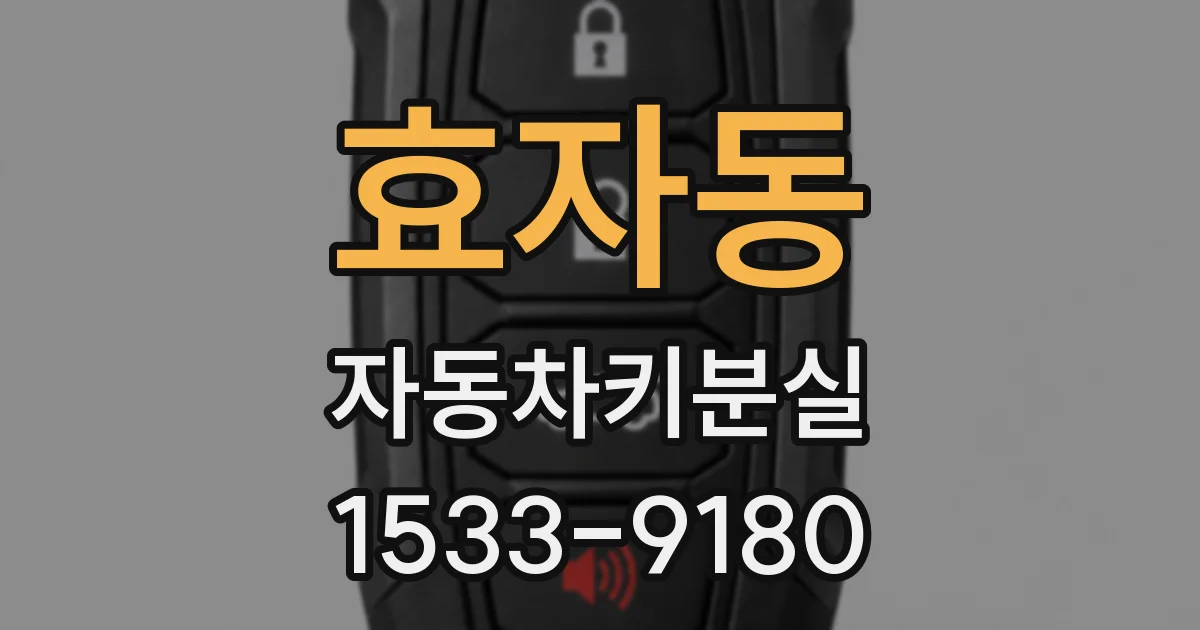 효자동 자동차키분실