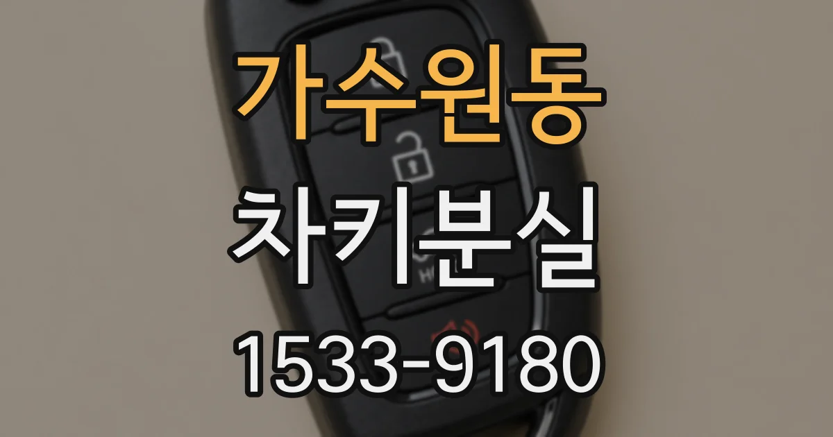 가수원동 차키분실
