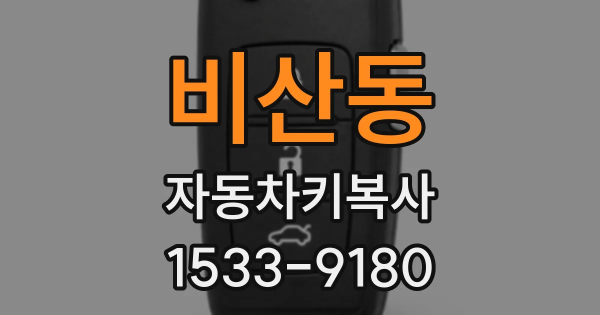 비산동 자동차키복사