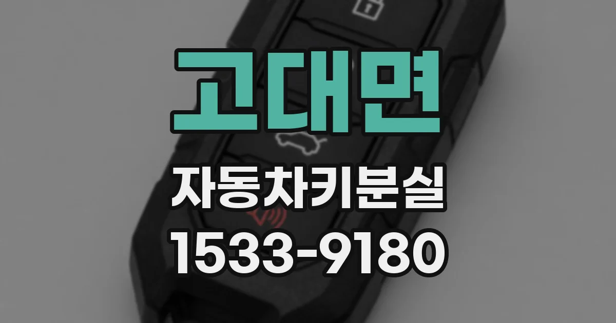 고대면 자동차키분실