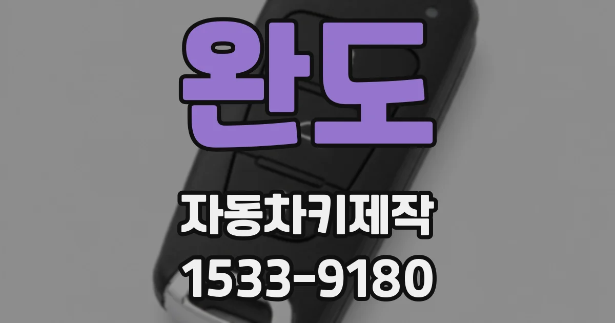 완도 자동차키제작