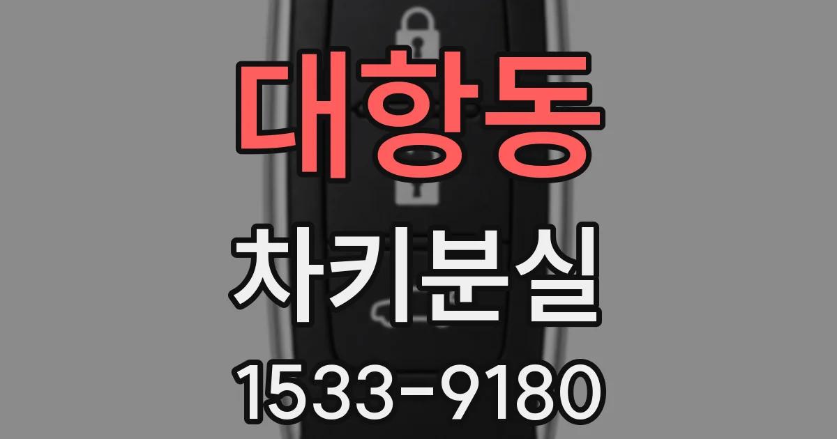 대항동 차키분실