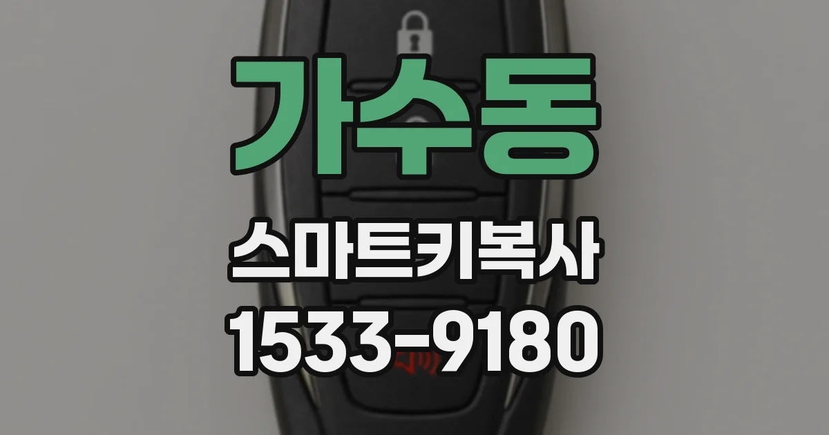 가수동 스마트키복사