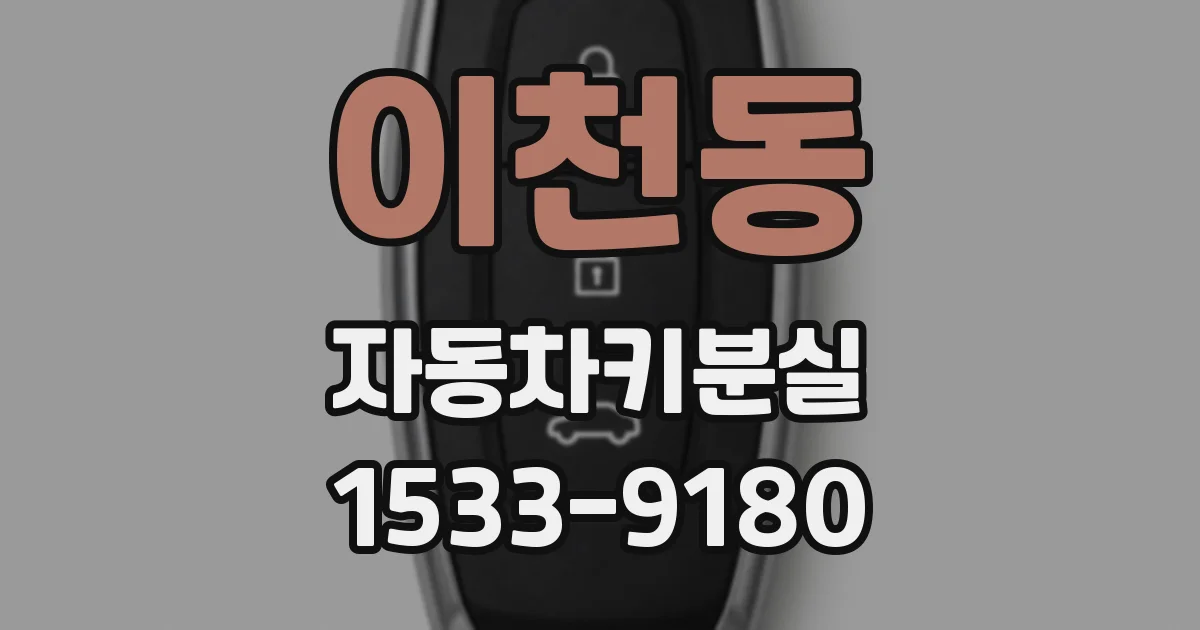 이천동 자동차키분실