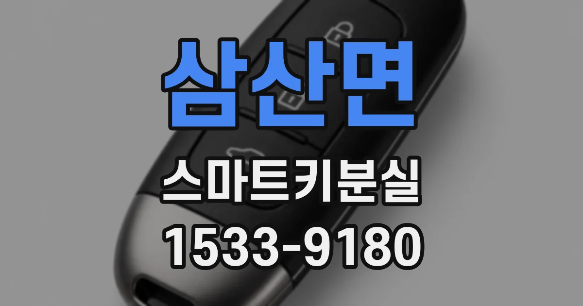 삼산면 스마트키분실