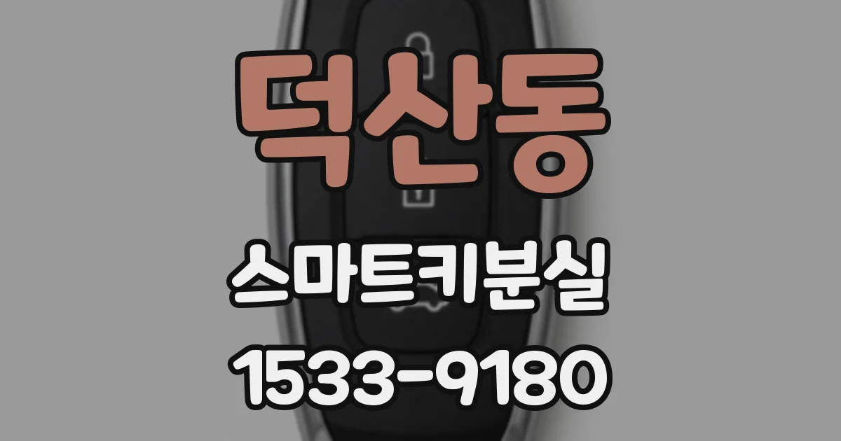 덕산동 스마트키분실