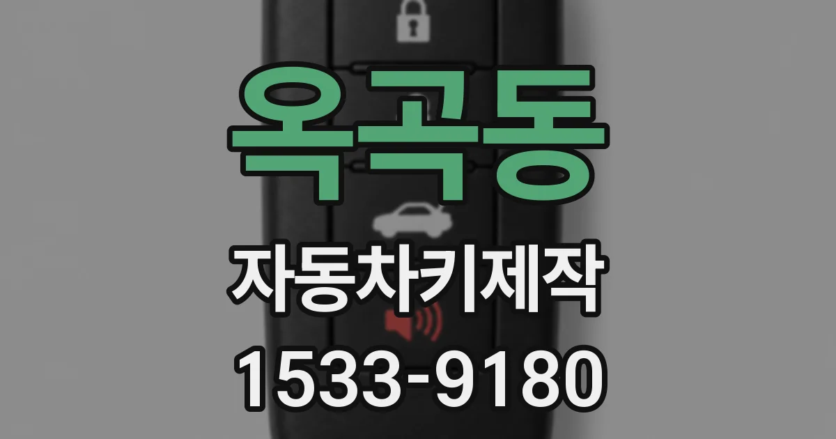 옥곡동 자동차키제작