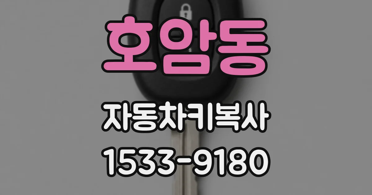 호암동 자동차키복사