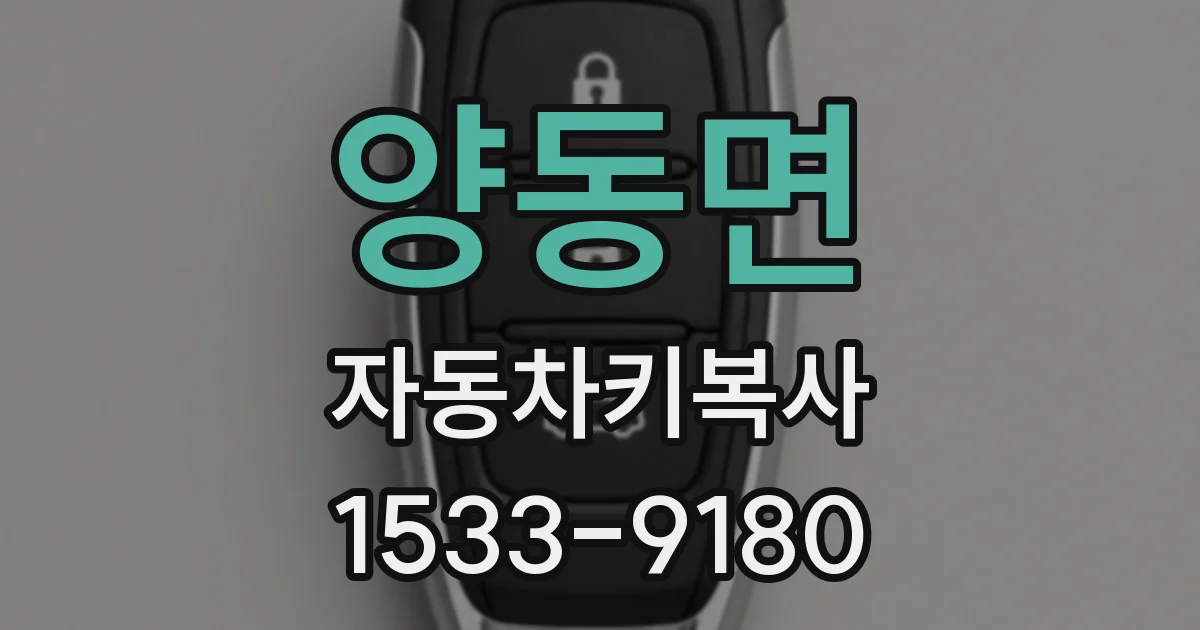 양동면 자동차키복사