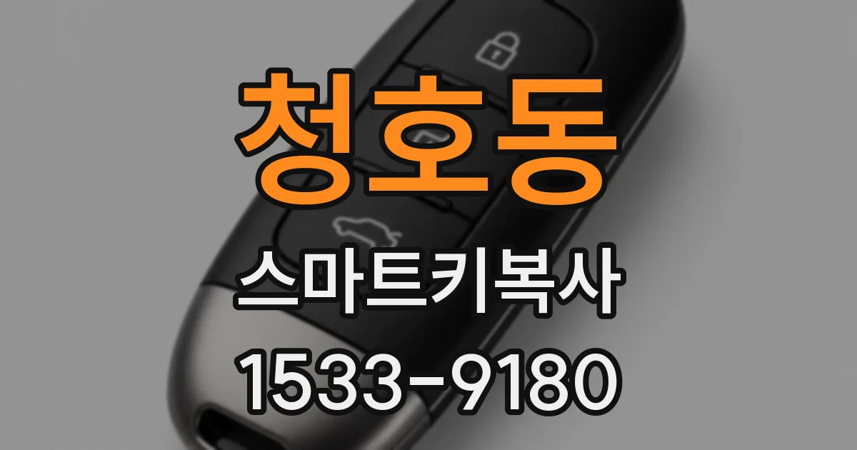 청호동 스마트키복사