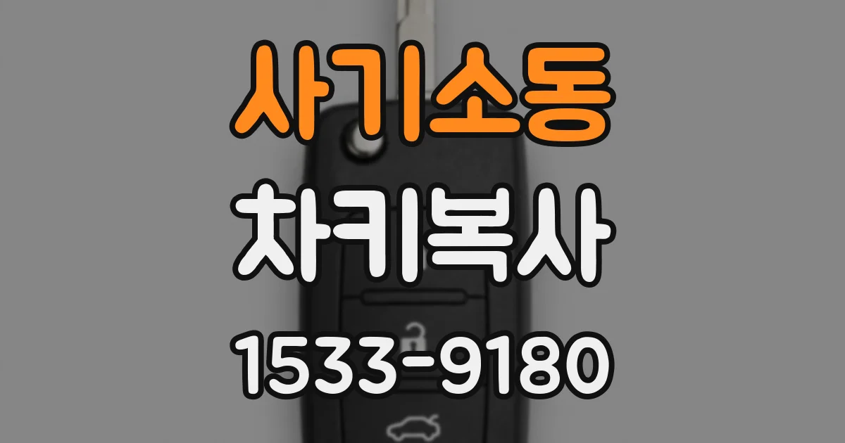 사기소동 차키복사