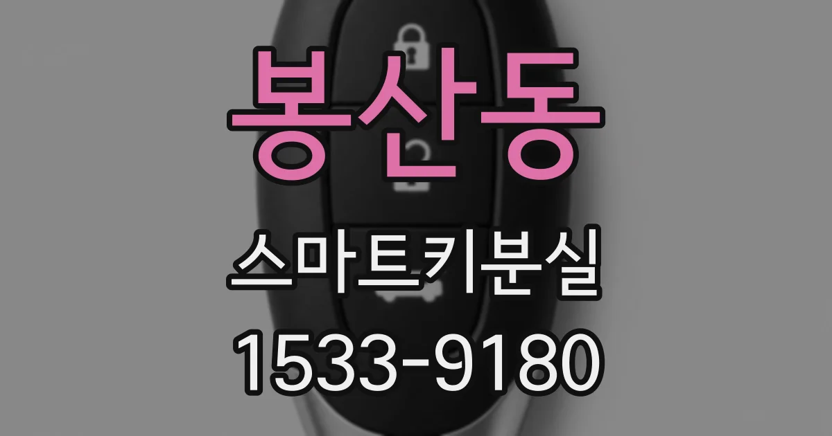 봉산동 스마트키분실