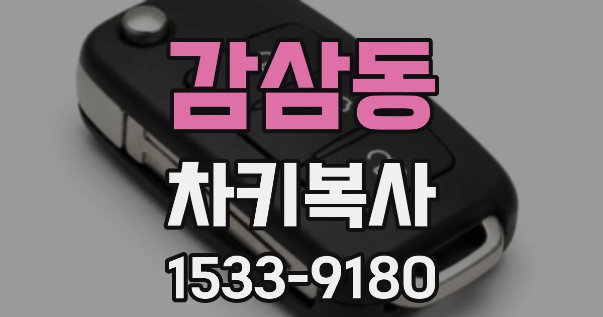 감삼동 차키복사