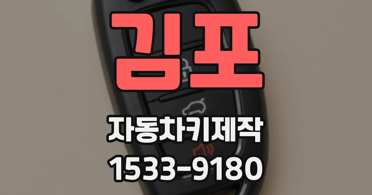 김포 자동차키제작