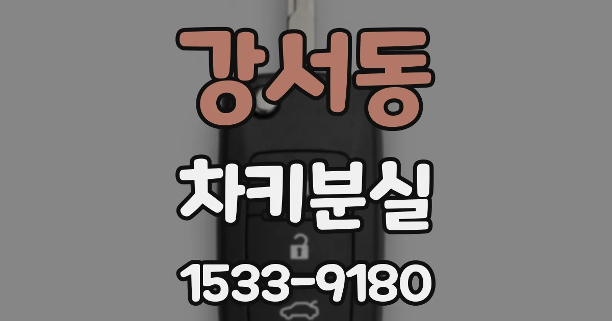 강서동 차키분실