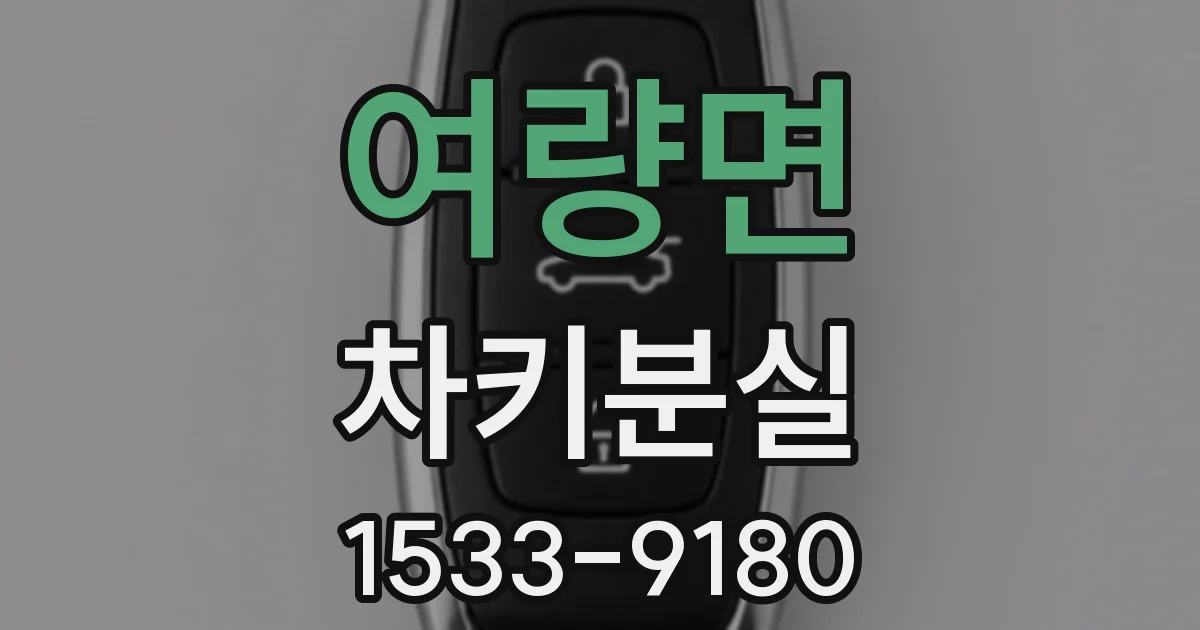 여량면 차키분실