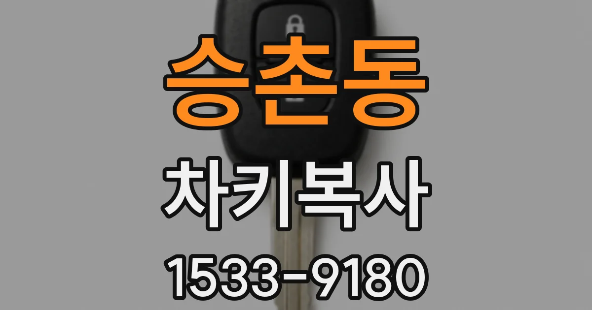 승촌동 차키복사