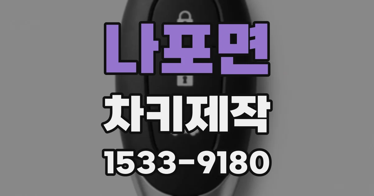 나포면 차키제작