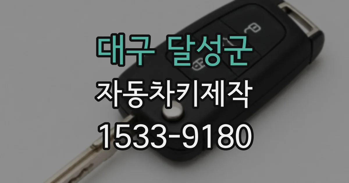 대구 달성군 자동차키제작