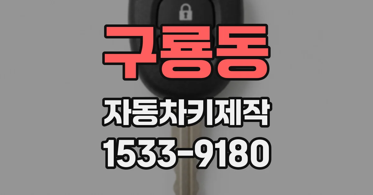 구룡동 자동차키제작