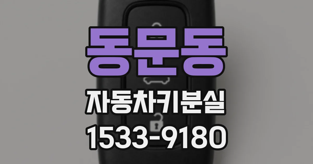 동문동 자동차키분실