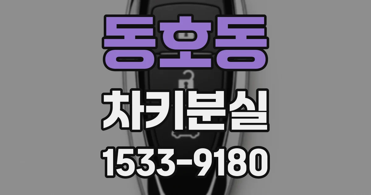 동호동 차키분실