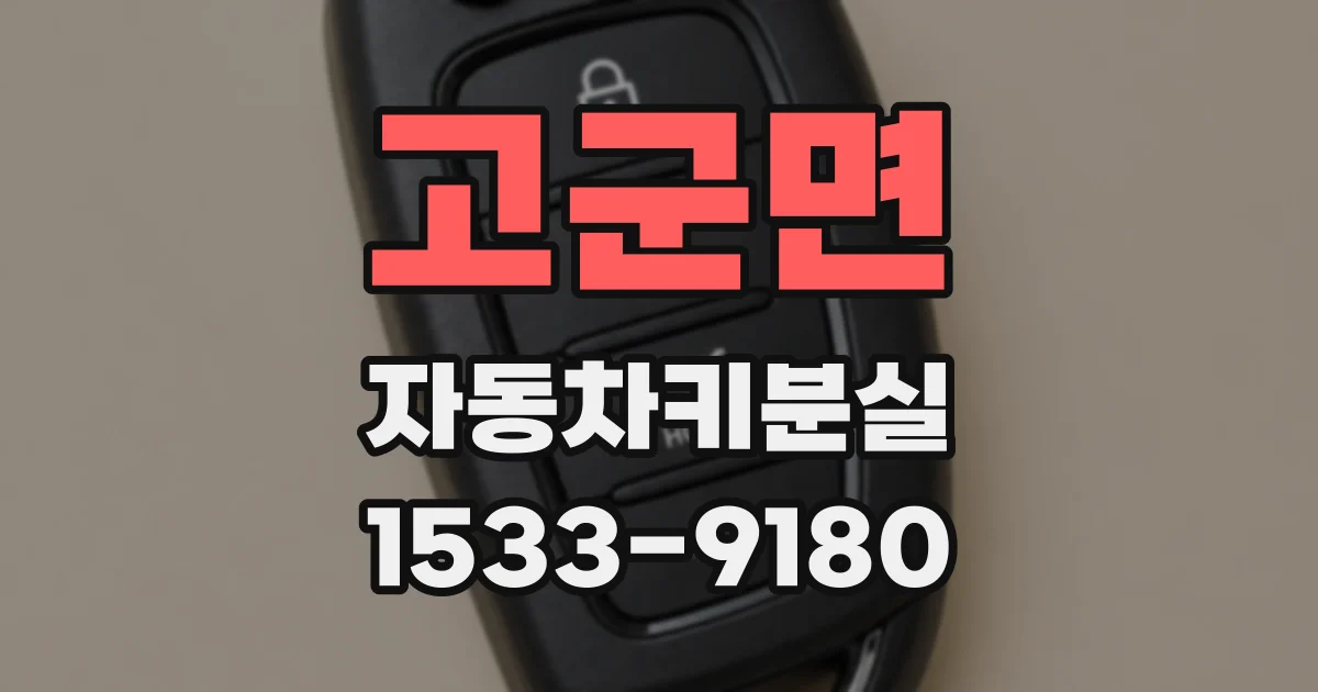 고군면 자동차키분실
