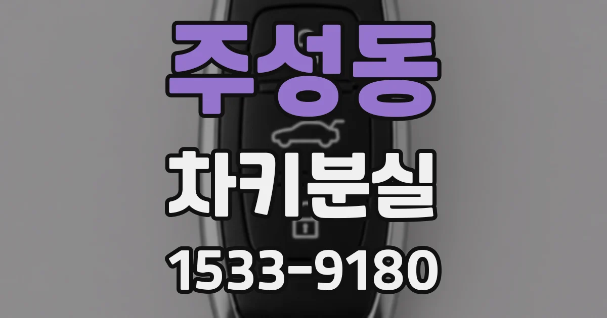 주성동 차키분실