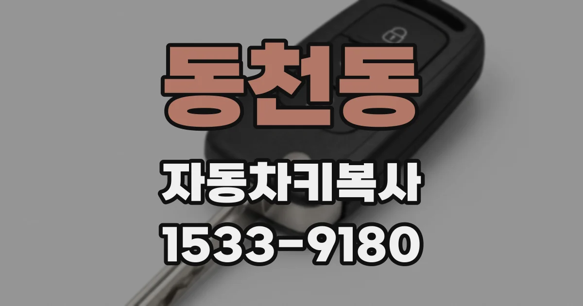 동천동 자동차키복사