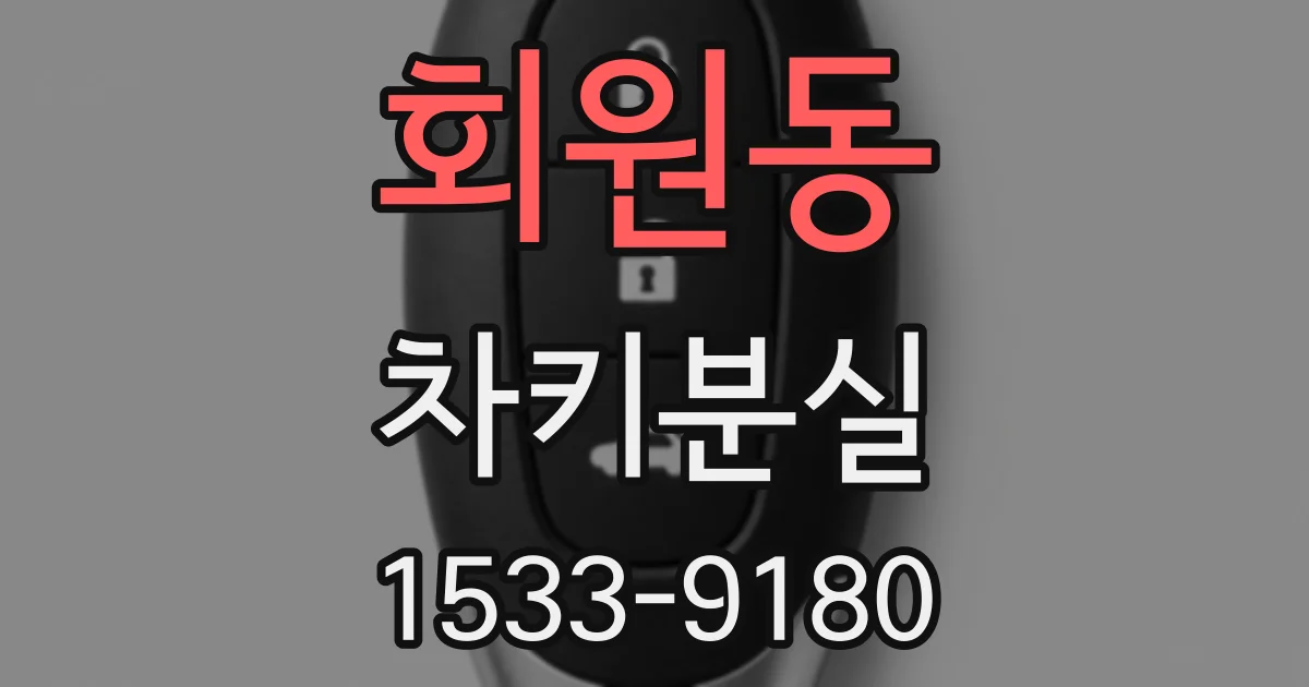 회원동 차키분실