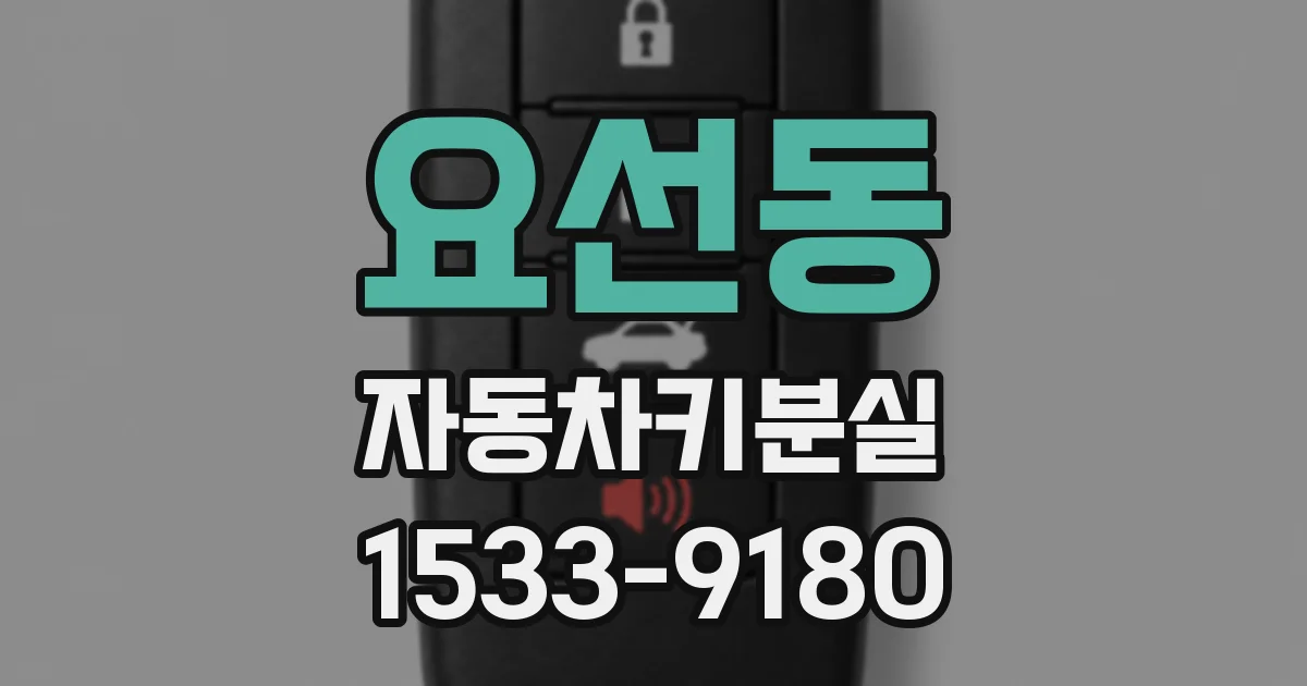요선동 자동차키분실