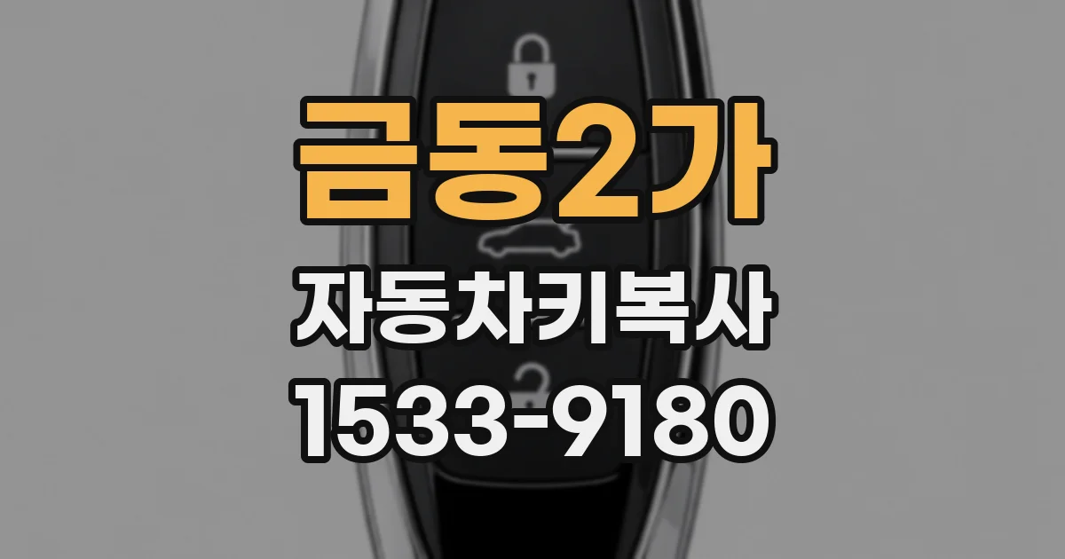 금동2가 자동차키복사